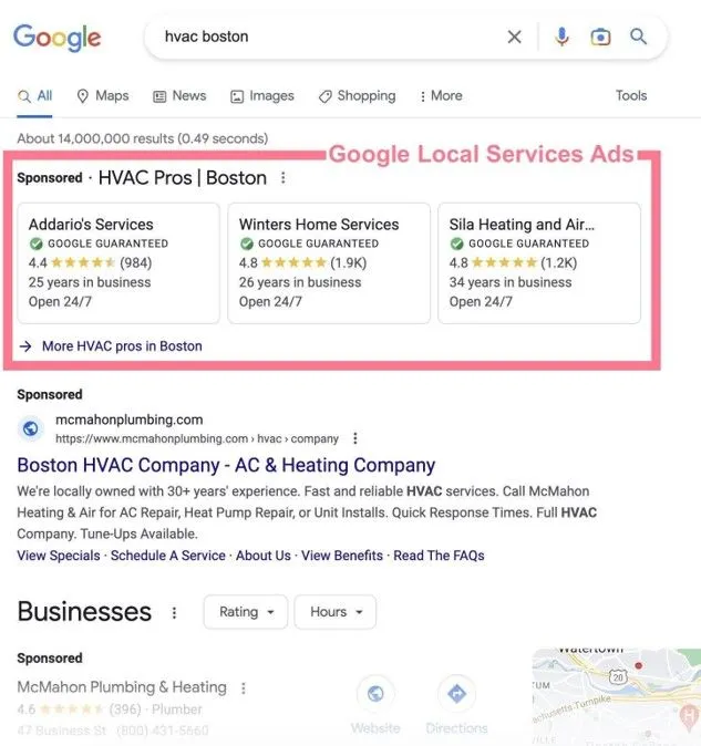 Example of Google LSA