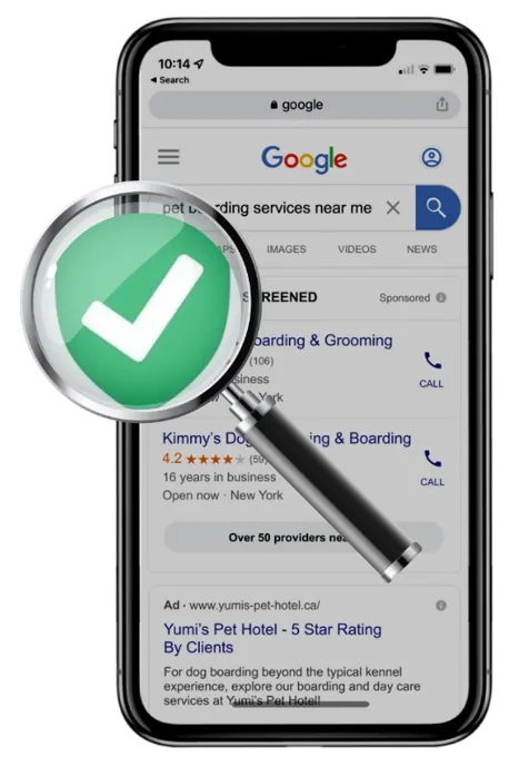 Phone with Google Guaranteed badge