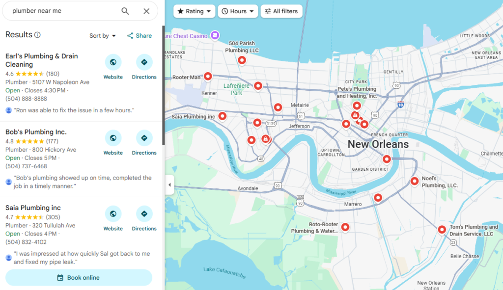 New Orleans Plumber Near Me Search results